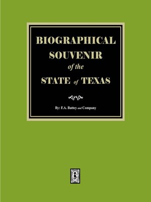 cover image of Biographical Souvenir of the State of Texas